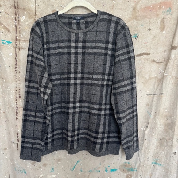 Vintage Burberry Nova Check Wool Sweater - Picture 1 of 5